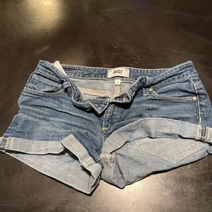 Paige Dark Blue Jean Shorts
